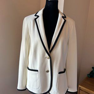 Talbots Ivory & Black Blazer - Size 12